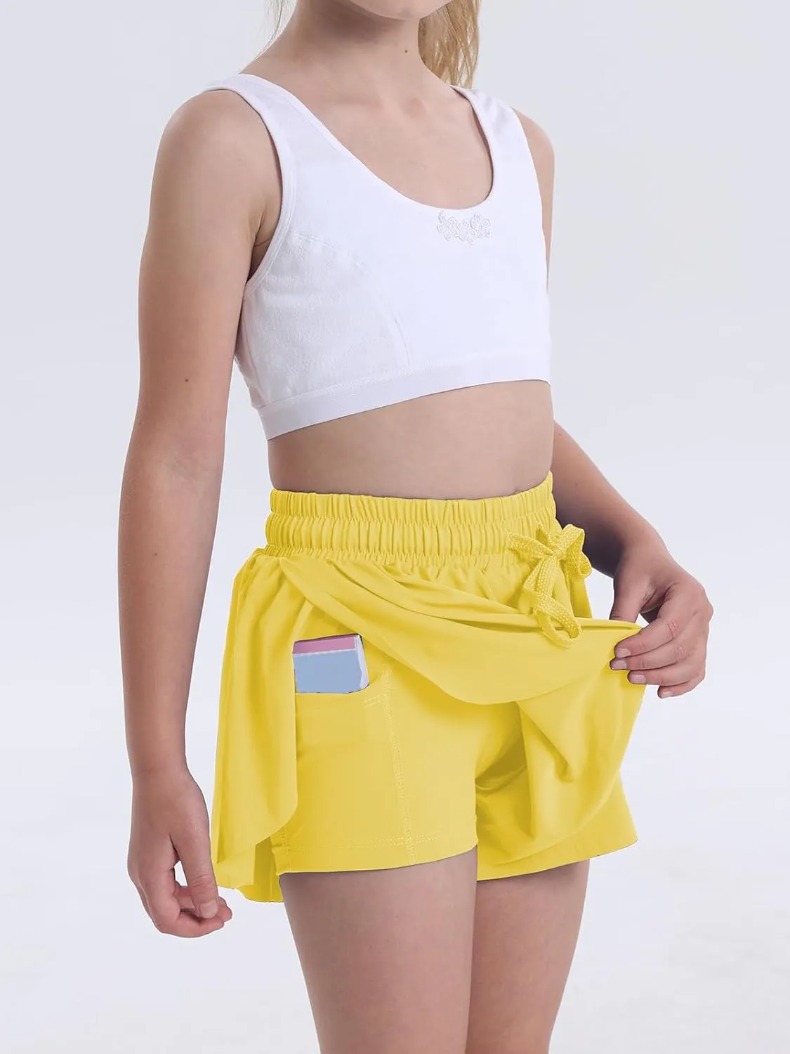 Flowy Shorts for Teen Girls Athletic Running Youth Butterfly Shorts