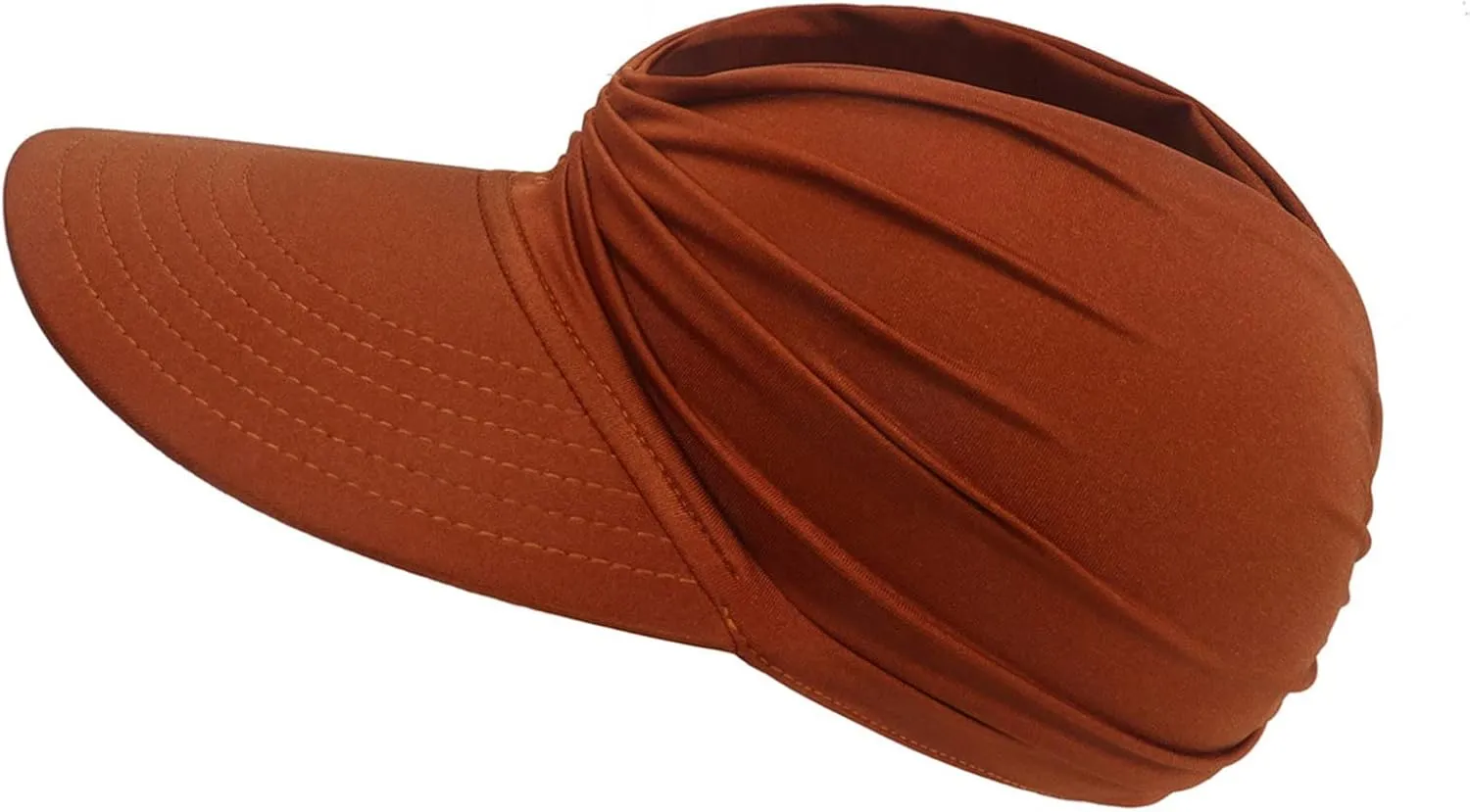 FUDERU Sun Visor Hats Clip On Wide Brim Visors Hat Women Men Outdoor Sports Beach Travel Tennis Caps s