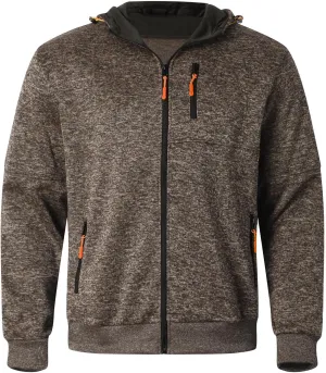 Fxbar Men Hoodies Casual Coat for Men with Zip Pockets Full Zip Long Sleeve Sweatshirt Sports Hooded Jacket with Pockets