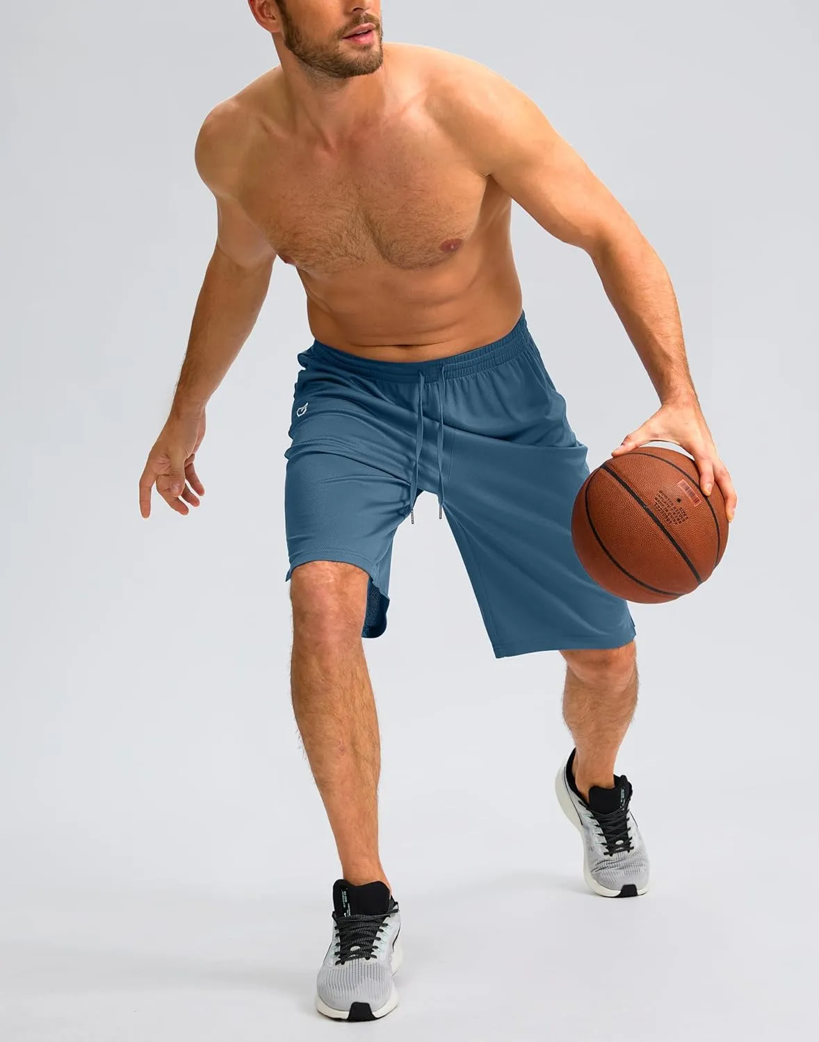 G Gradual Men's Athletic Shorts with Pockets 11" Long Basketball Shorts Lightweight Quick Dry Gym Workout Shorts for Men