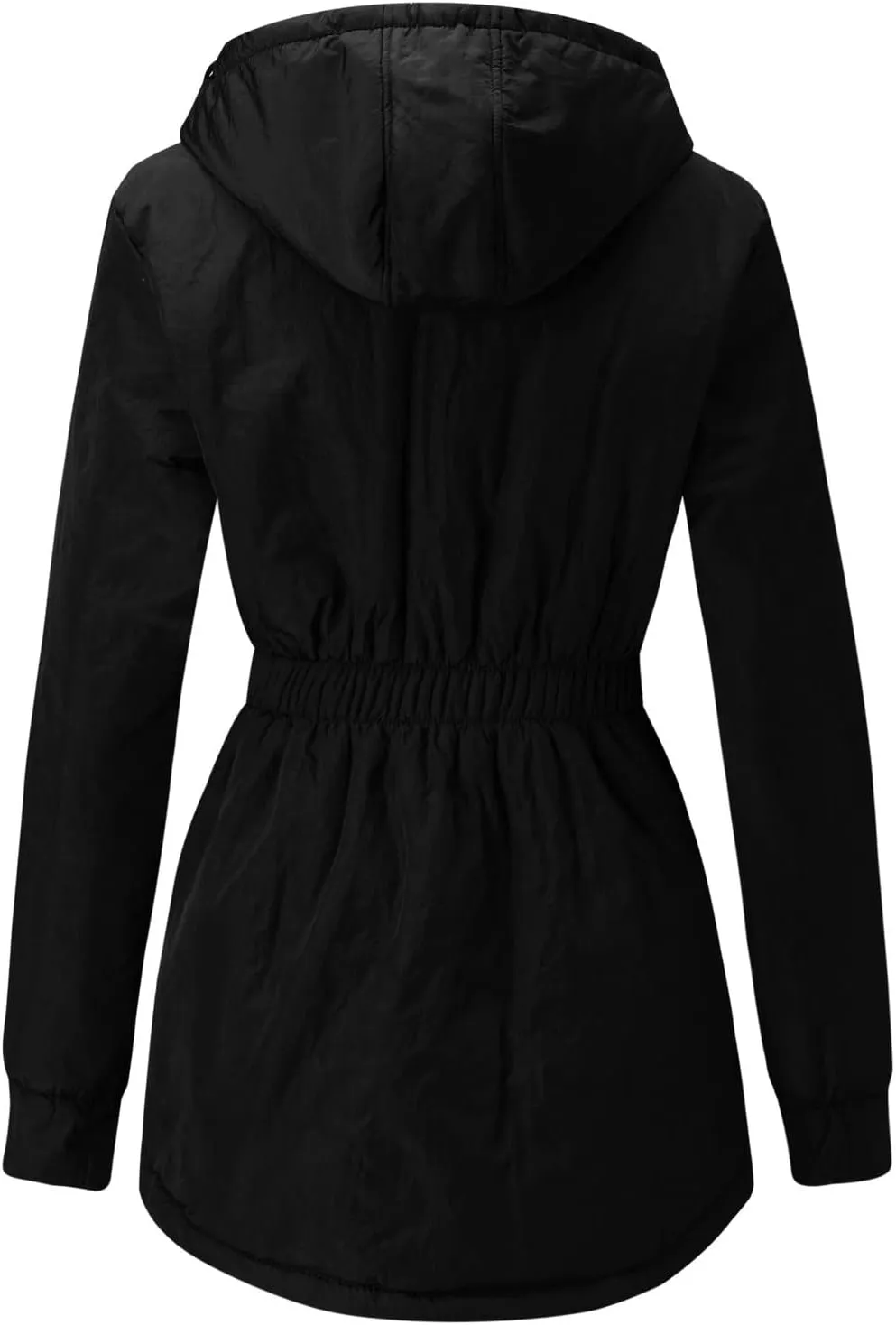 GOKKILRW Womens Casual Faux Fur Hooded Pockets Sherpa Lined Parka Jacket Lightweight Utility Anorak Safari Puffer Coat