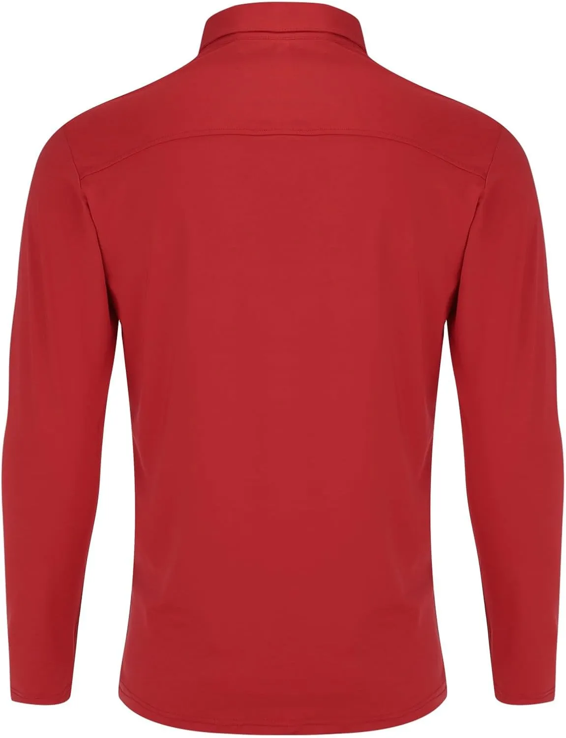 Golf Shirts for Mens Moisture Wicking Quick-Dry Long Sleeve Polo Shirt Performance Athletic Summer Collared T-Shirts