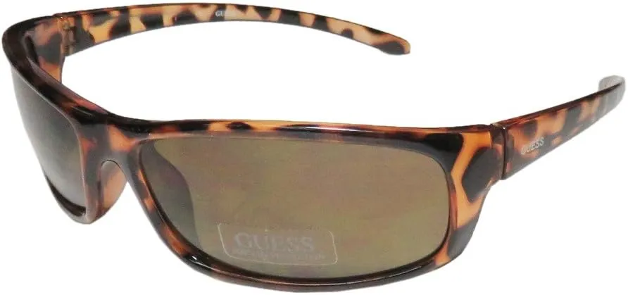 GUESS Mens GU6250 Sport Shield Fashion Sunglasses, Tortoise/Amber