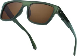 HIGLASS Polarized Sunglasses for Men Classic Square Shades with UV400 Protection for Running, Cycling, Driving