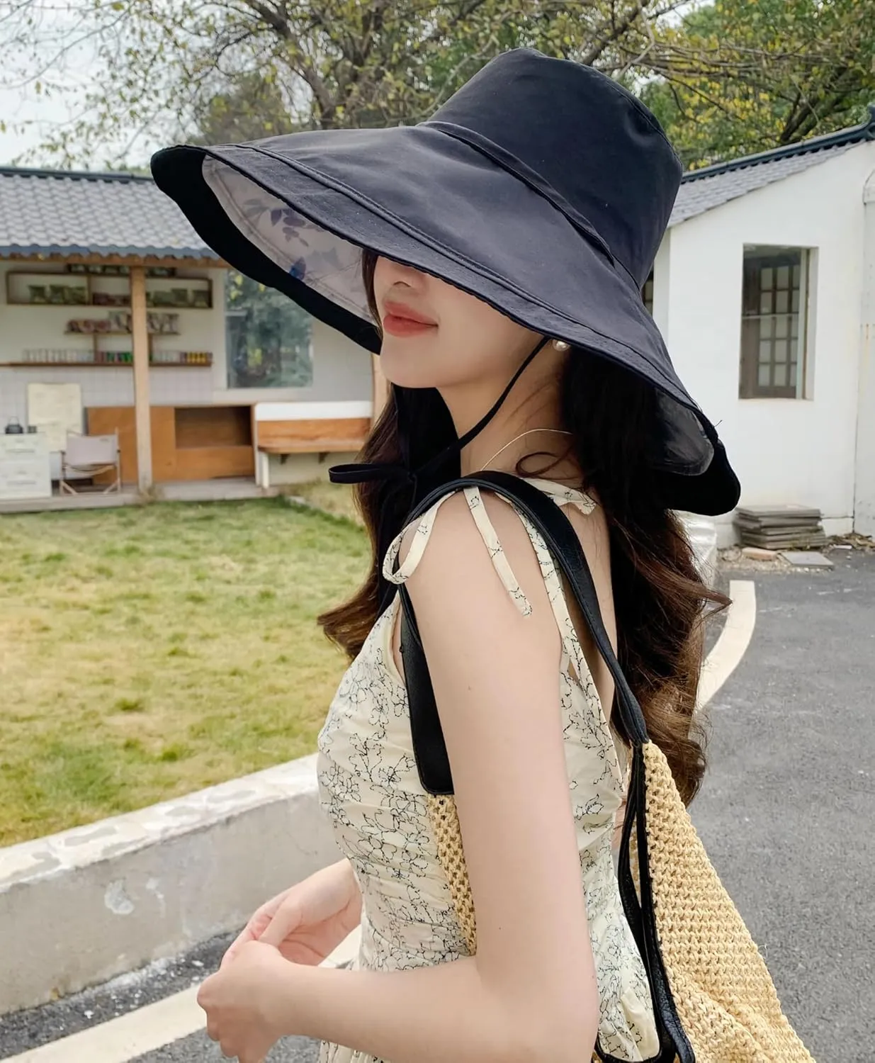 HUAMULAN Wide Brim Women Summer Sun Floppy Hat Beach Bucket Fishing Hats Reversible Packable Outdoor UV Protection