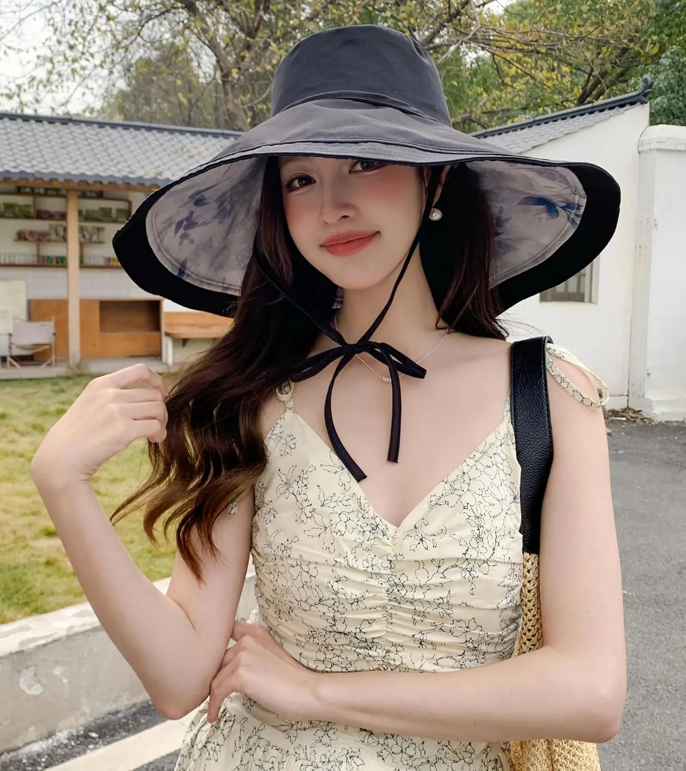 HUAMULAN Wide Brim Women Summer Sun Floppy Hat Beach Bucket Fishing Hats Reversible Packable Outdoor UV Protection
