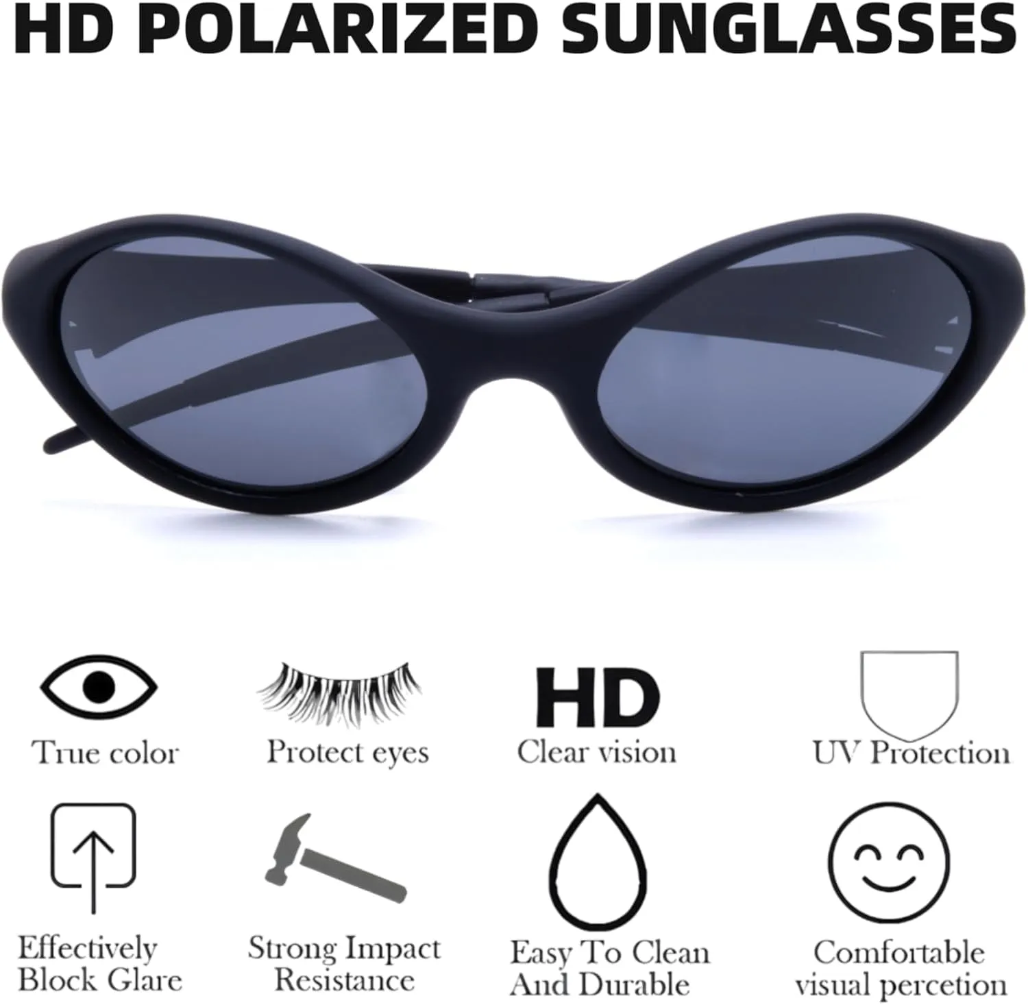 ICARA Sport Polarized Sunglasses for Men and Women All Day Comfort UV400 Protection for Cycling Fishing Driving