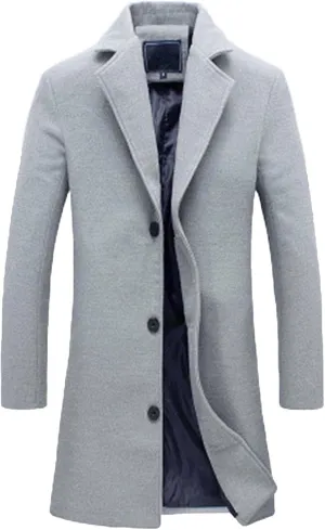 Jacket Mens Size Fall And Winter Jacket Lapel Long Sleeve Padded Leather Jacket Vintage Coat Jacket Warm Wool Blend