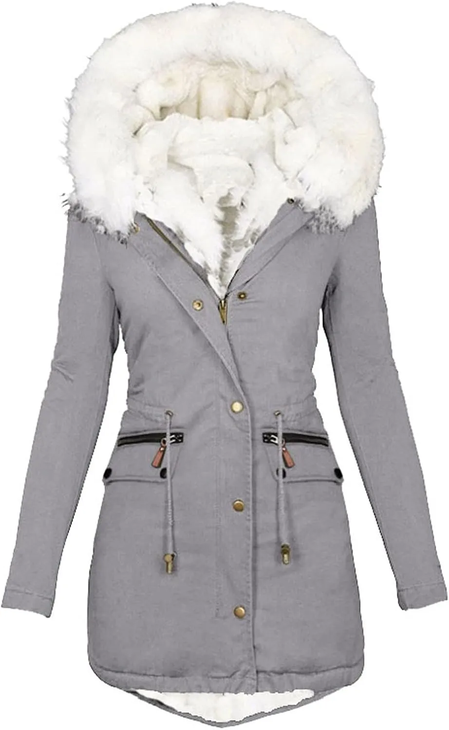 Jackets for Women Sherpa Lined Jackets Women Fleece Lined Coats Hooded Jackets Fleece Jackets Winter Outwear 2024