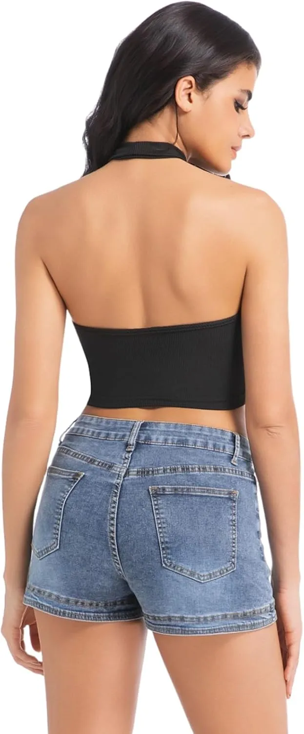 Jean Shorts for Women High Waisted Stretchy Casual Summer Denim Mom Shorts