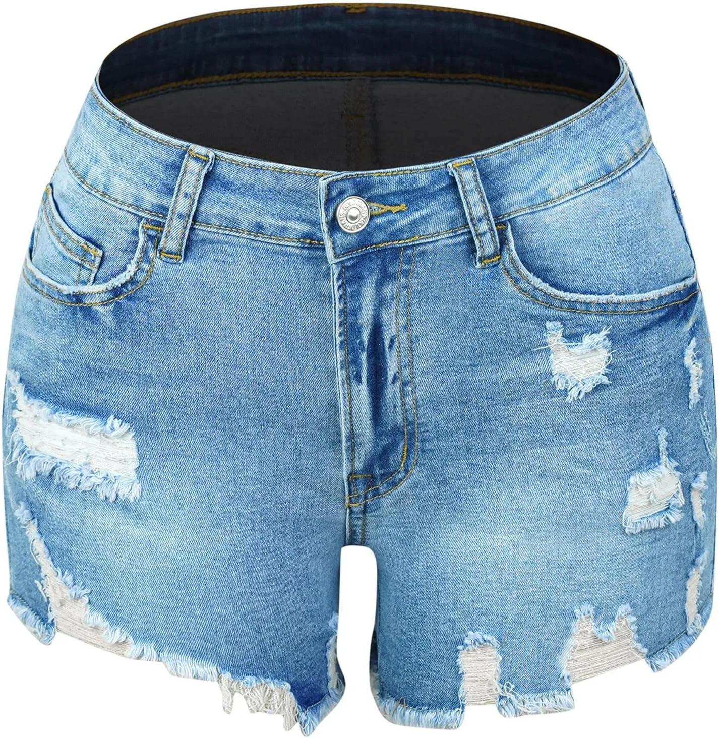 Jean Shorts Womens, High Waisted Jean Shorts for Women Ripped Stretchy Casual Summer Plus Size Cut Off Hot Denim Shorts