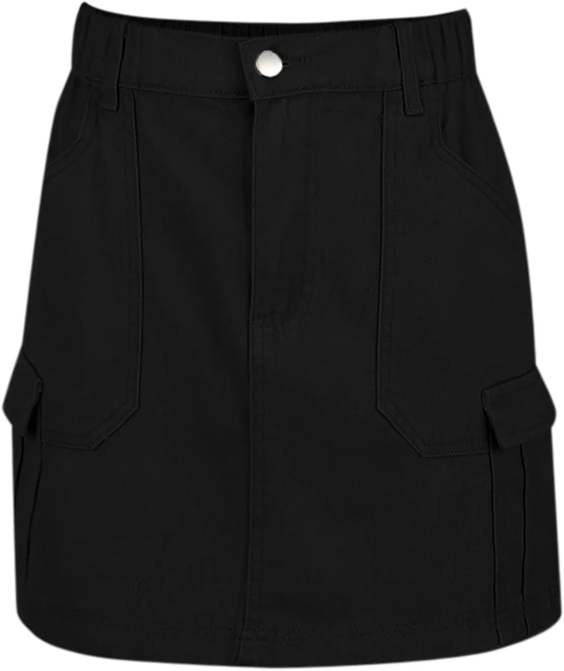 Jean Skirts for Women Denim High Waisted Trendy Stretchy Button Front Short Pencil Skirt with Patch Summer Fashion