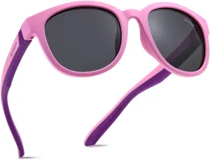 Kids Sunglasses Polarized Sport TPEE Unbreakable Flexible UV Protection for Boys Girls Age 6-12