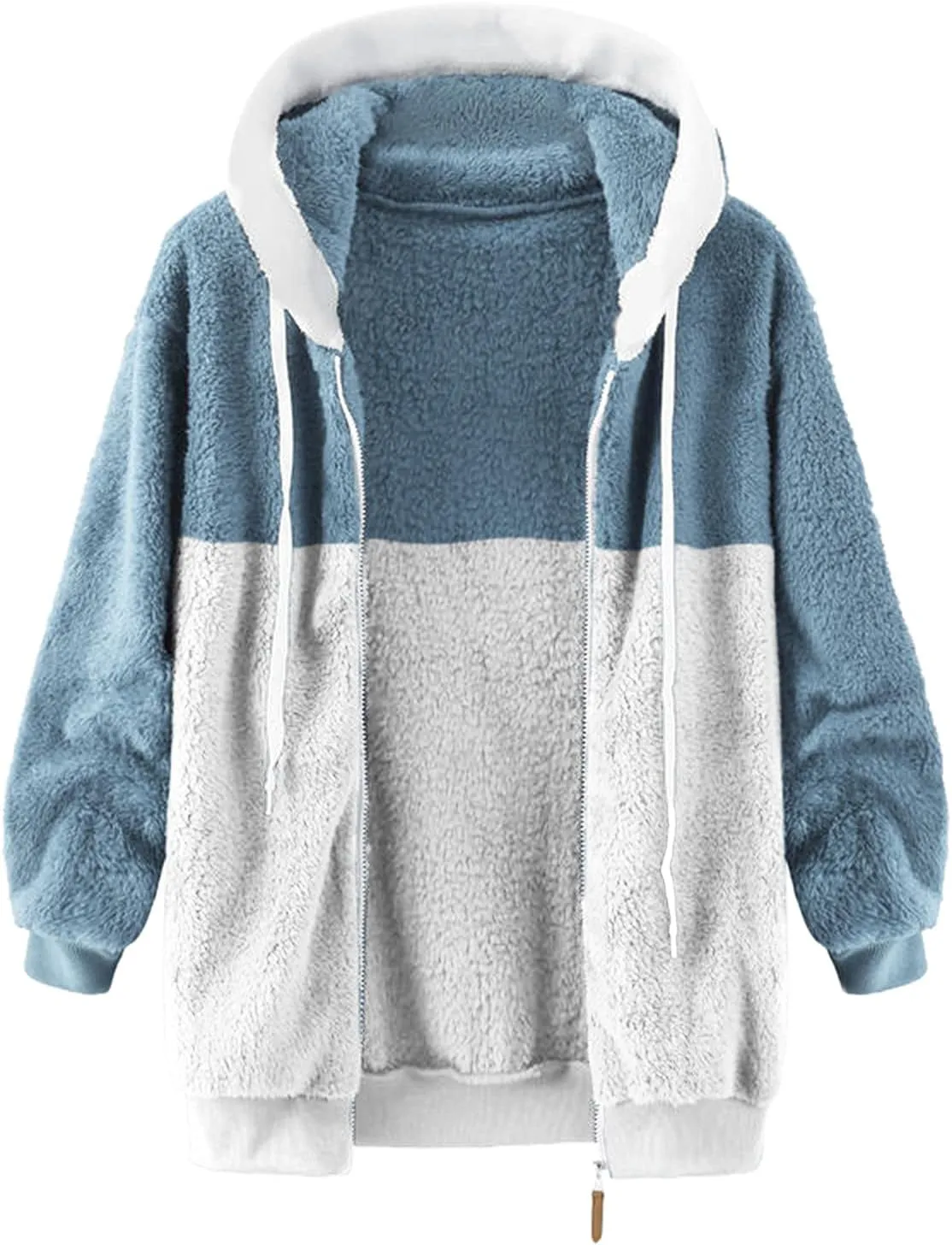 LCMTWX Women 2023 Fall Winter Fleece Jackets Slim Winter Coats Hooded Women's Coat Oversized Fluffy Winter Jackets for Coat