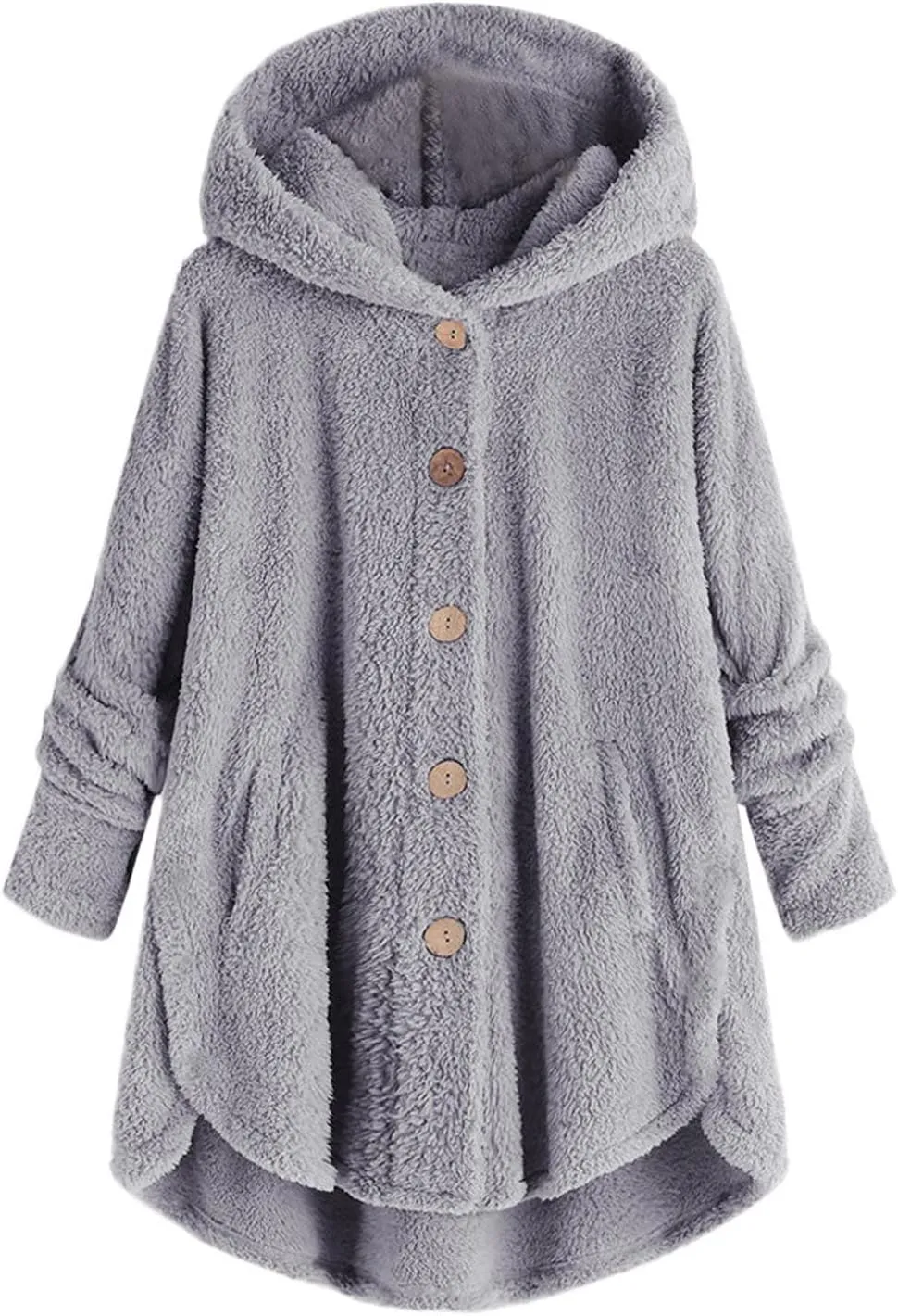 LCMTWX Womens 2023 Winter Fuzzy Fleece Jacket Fleece Sleeve Plus Size Women Women's Coat Solid Oversized Fuzzy Fleece De