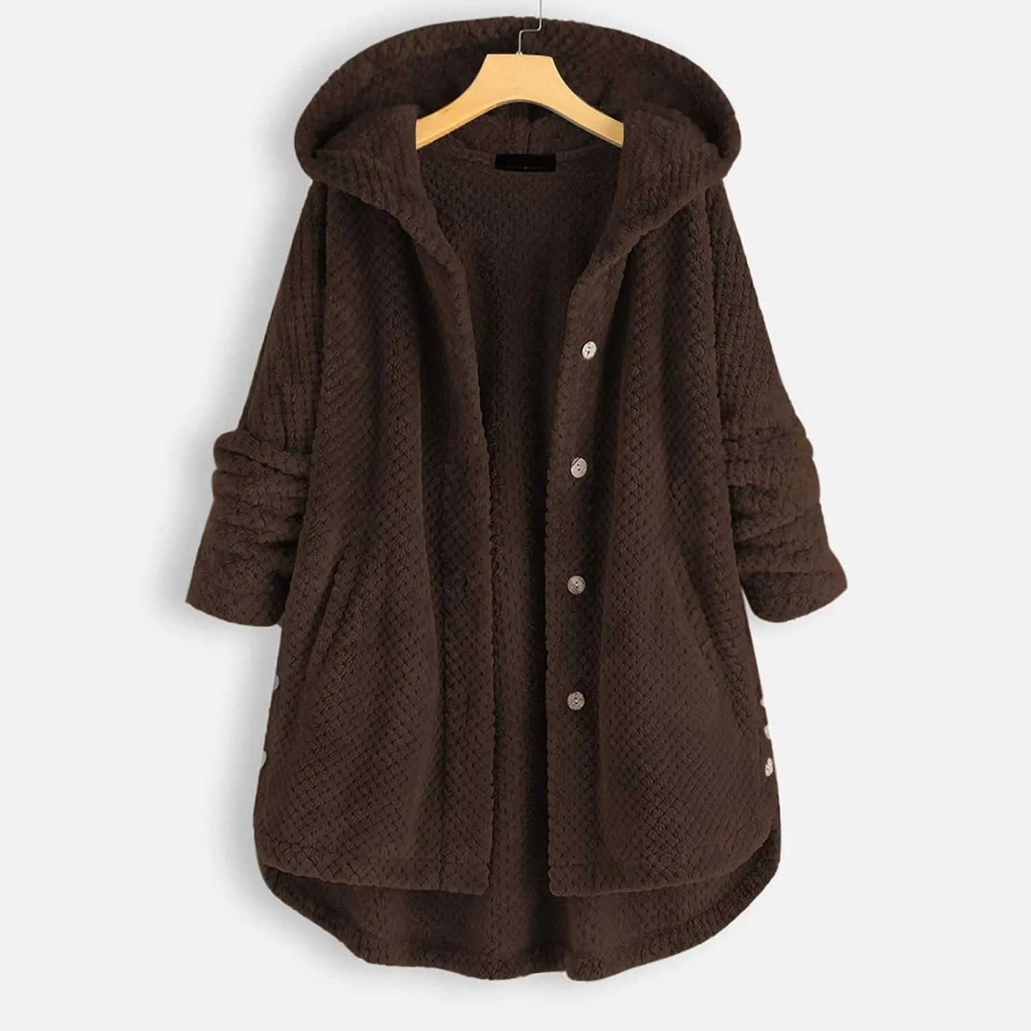 LCMTWX Womens 2023 Winter Fuzzy Fleece Jacket Fleece Sleeve Plus Size Women Women's Coat Solid Oversized Fuzzy Fleece De