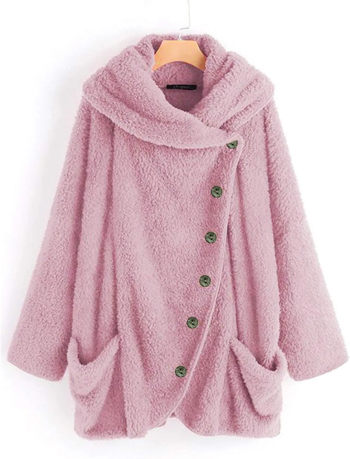 LCMTWX Womens 2023 Winter Fuzzy Fleece Jacket Fleece Sleeve Plus Size Women Women's Coat Solid Oversized Fuzzy Fleece De