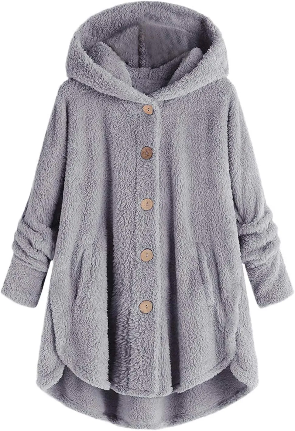 LCMTWX Womens 2023 Winter Fuzzy Fleece Jacket Fleece Sleeve Plus Size Women Women's Coat Solid Oversized Fuzzy Fleece De