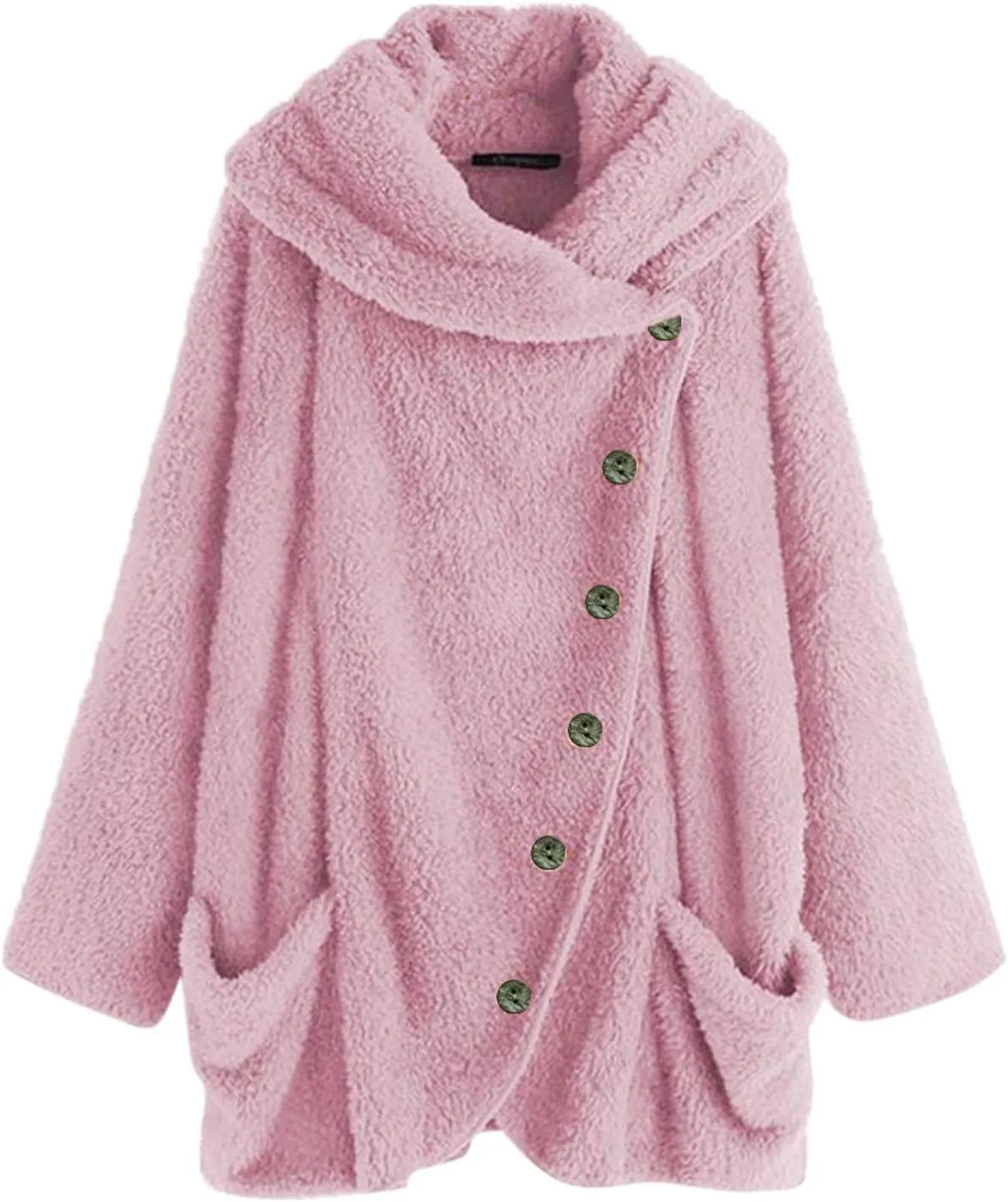 LCMTWX Womens 2023 Winter Fuzzy Fleece Jacket Fleece Sleeve Plus Size Women Women's Coat Solid Oversized Fuzzy Fleece De