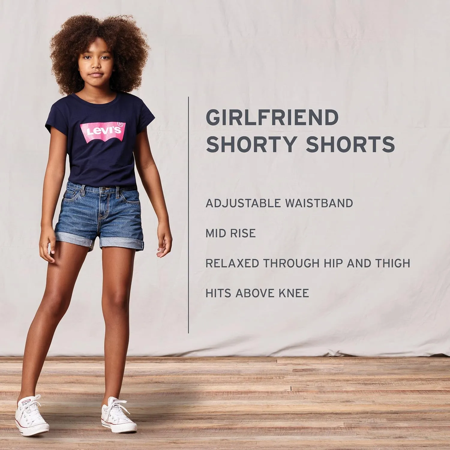 Levi's Baby Girls' Denim Shorty Shorts