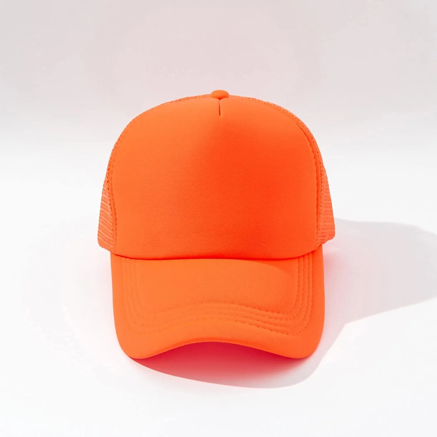 Low-Profile Classic Trucker Adjustable Snapback Hat Men's Mesh Back Ballcap Mesh Fish Flag Stretch-Fit Hat