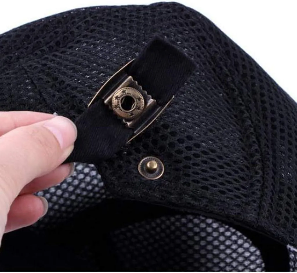 Men Breathable Mesh Summer Hat Newsboy Beret Ivy Cap Cabbie Flat Cap Thin Hats Cotton Baseball Cap
