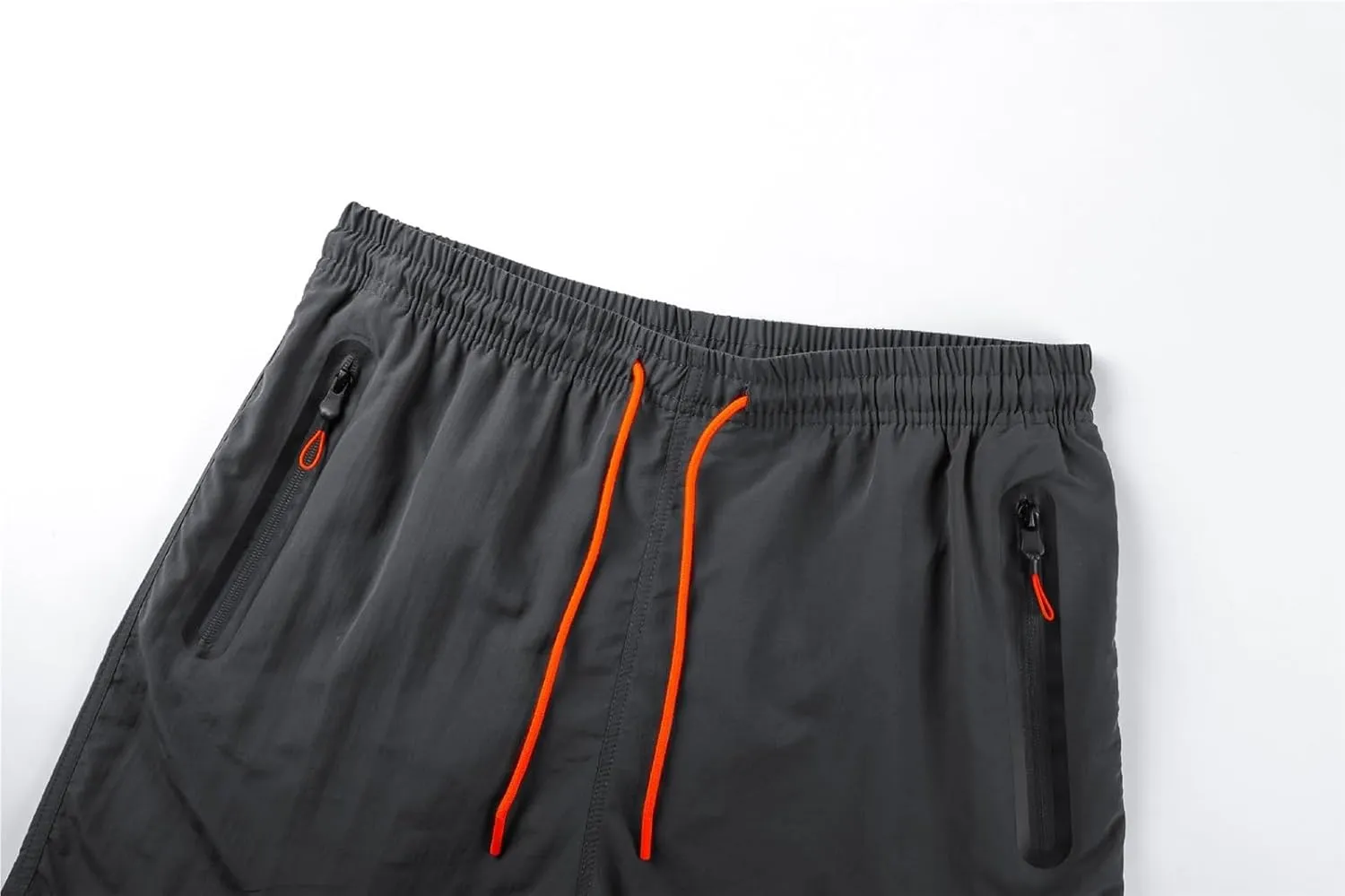 Men Lightweight Athletic Running Shorts Quick Dry Workout Shorts for Gym Shorts Hiking with Zipper Pockets