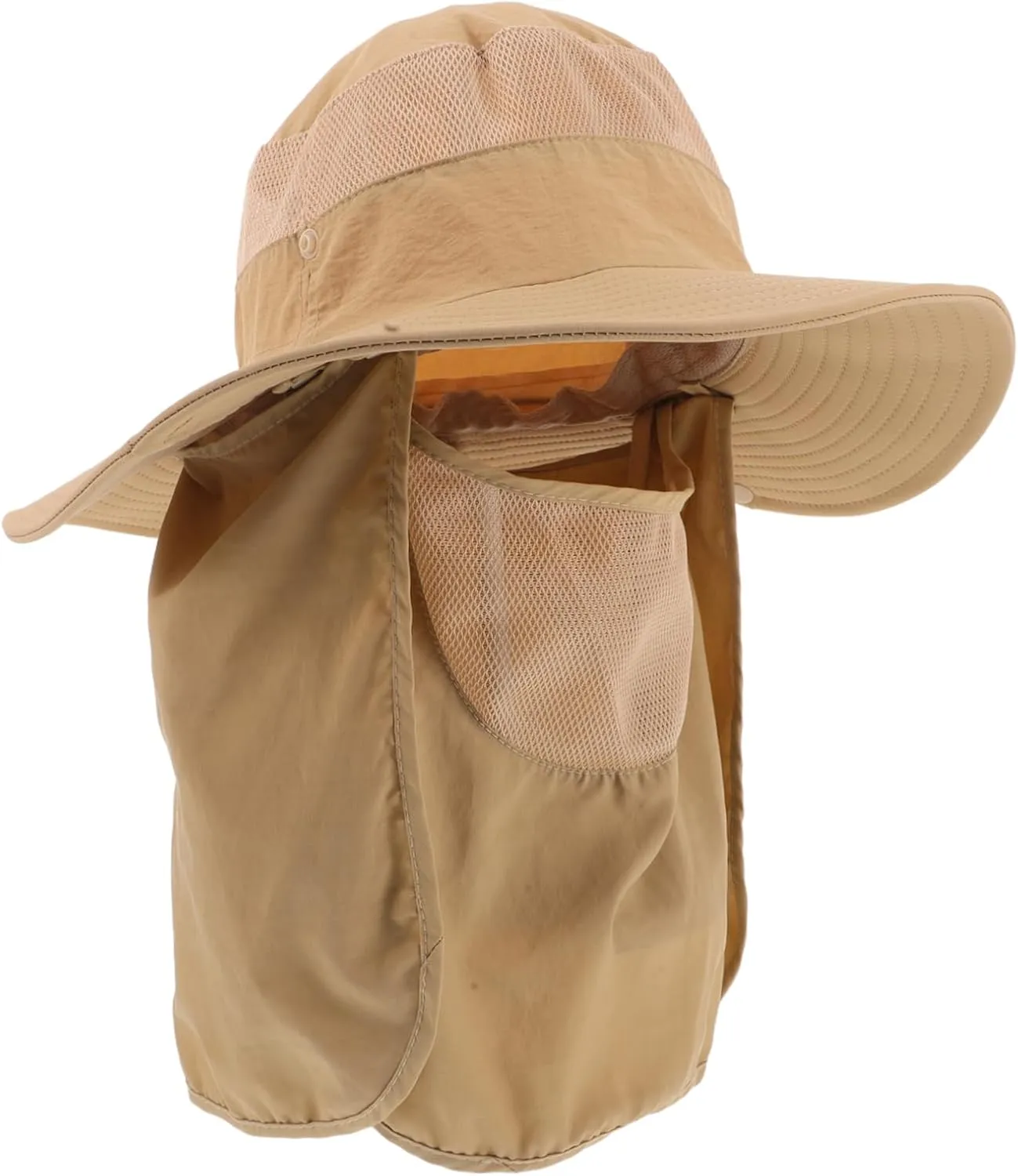 Men Women Wide Brim Hiking Hat Sun Hat for Fishing and Outdoor Activities Khaki