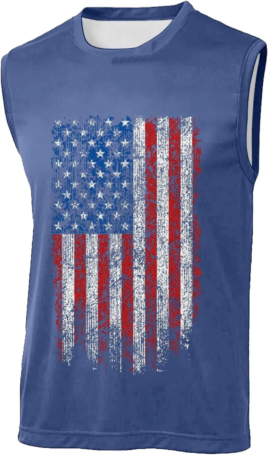 Men's American Flag Tank Tops Stylish Independence Day USA Patriotic Shirt Vest Retro Striped Star Graphic Tee Shirt