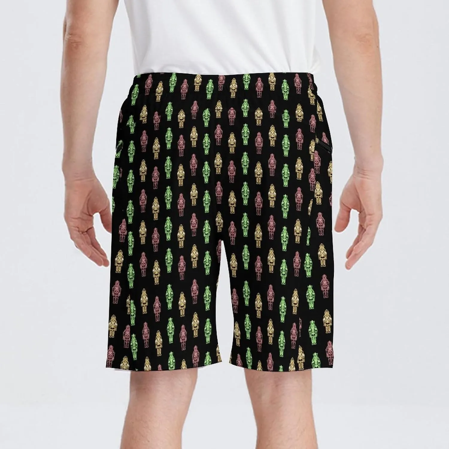 Men's Athletic Shorts with Liner 9" Pineapple Running Gym Shorts Quick Dry Casual Workout Shorts with Zipper Pockets