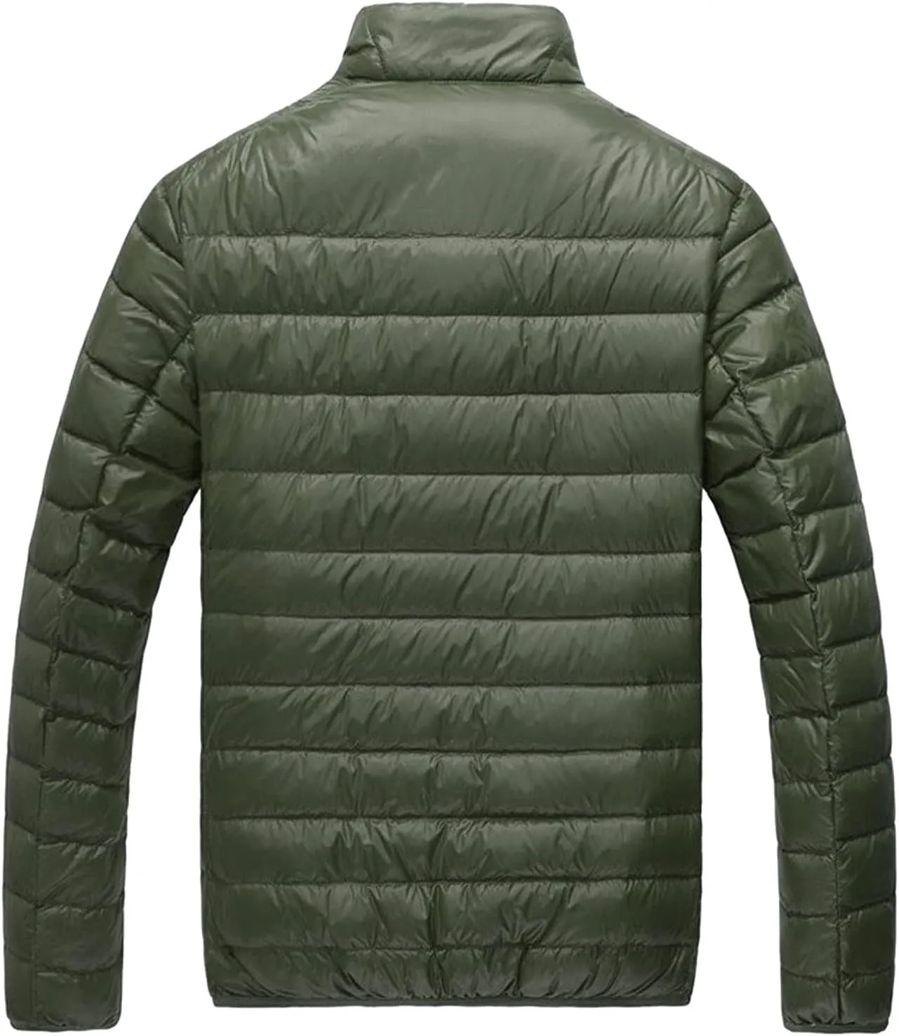 Mens Big and Tall Winter Puffer Jacket Packable Windproof Midweight Insulated Jacket Thermal Zip Up Puffer Jacket