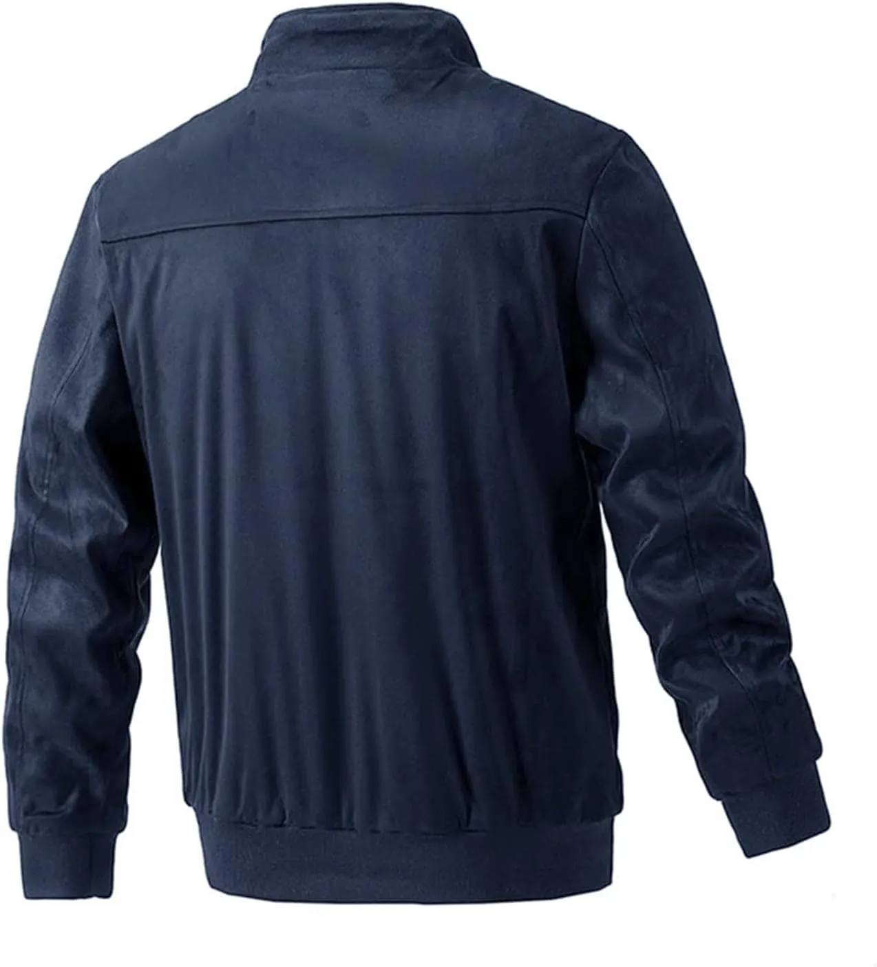 Men's Bomber Jacket Lightweight Vintage Faux Suede Bomber Jackets Baseball Tactical Coat Casual Thicken Warm Outerwear