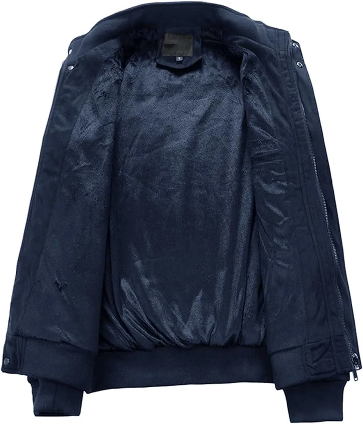 Men's Bomber Jacket Lightweight Vintage Faux Suede Bomber Jackets Baseball Tactical Coat Casual Thicken Warm Outerwear