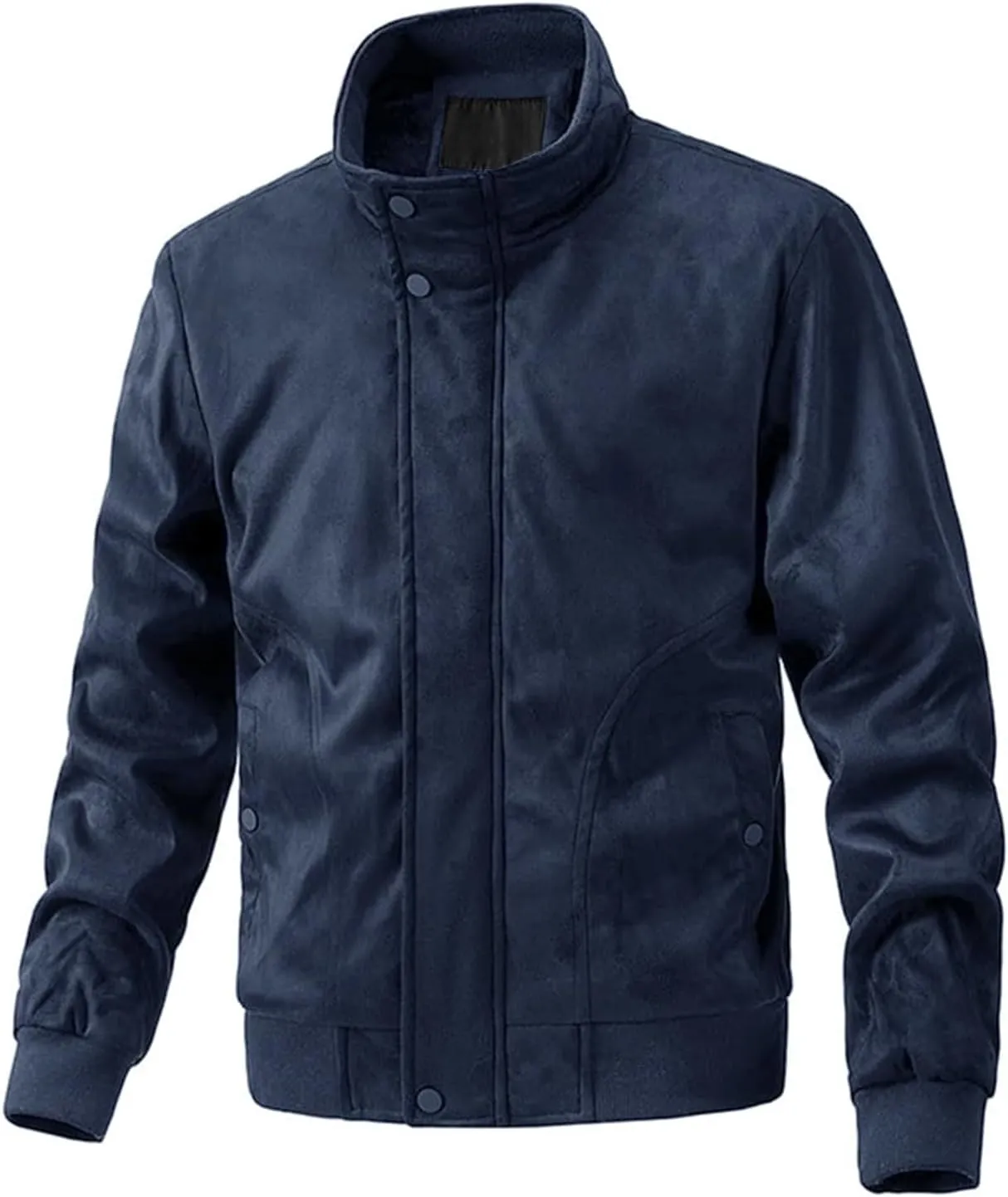 Men's Bomber Jacket Lightweight Vintage Faux Suede Bomber Jackets Baseball Tactical Coat Casual Thicken Warm Outerwear