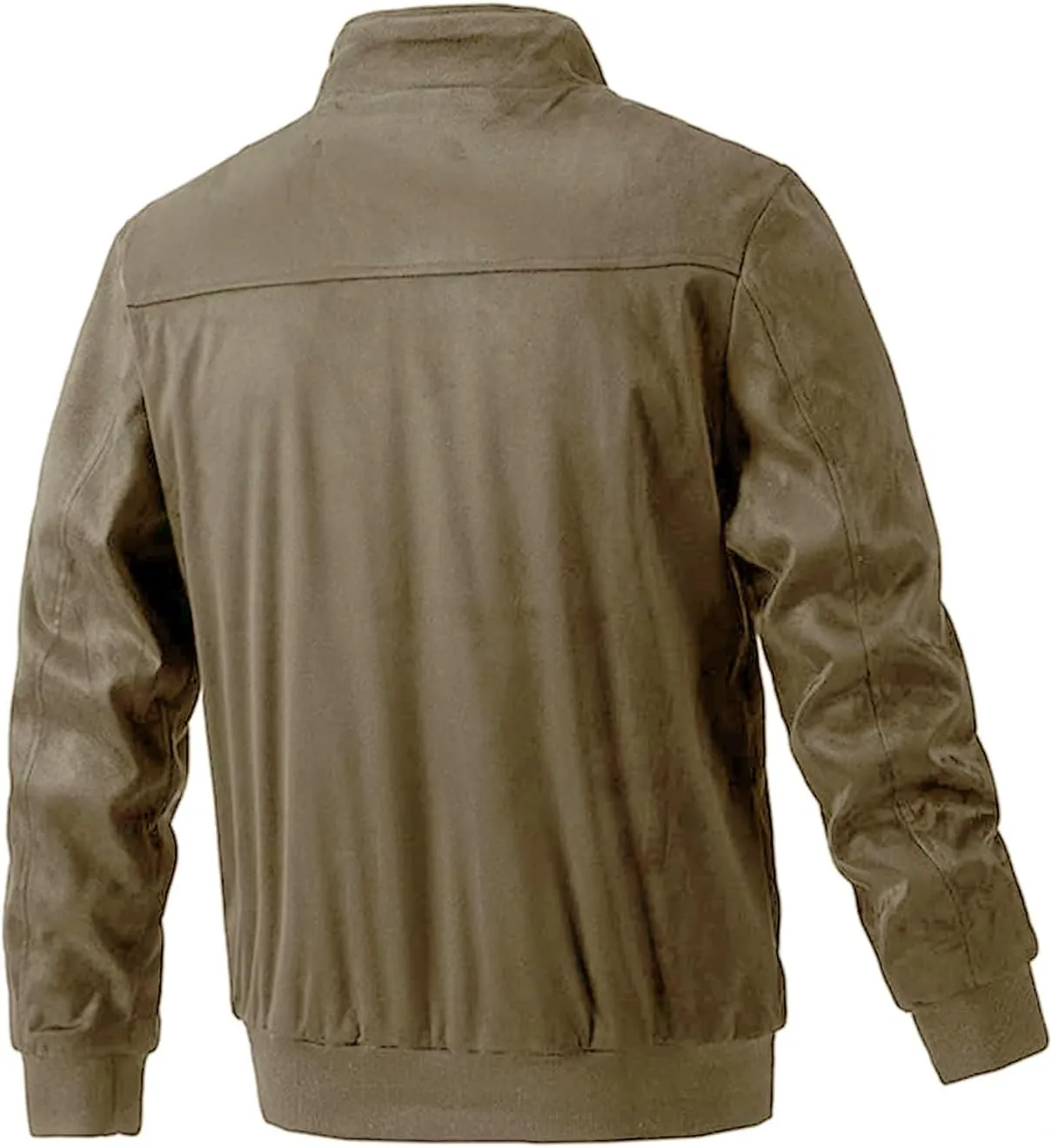 Men's Bomber Jacket Lightweight Vintage Faux Suede Bomber Jackets Baseball Tactical Coat Casual Thicken Warm Outerwear