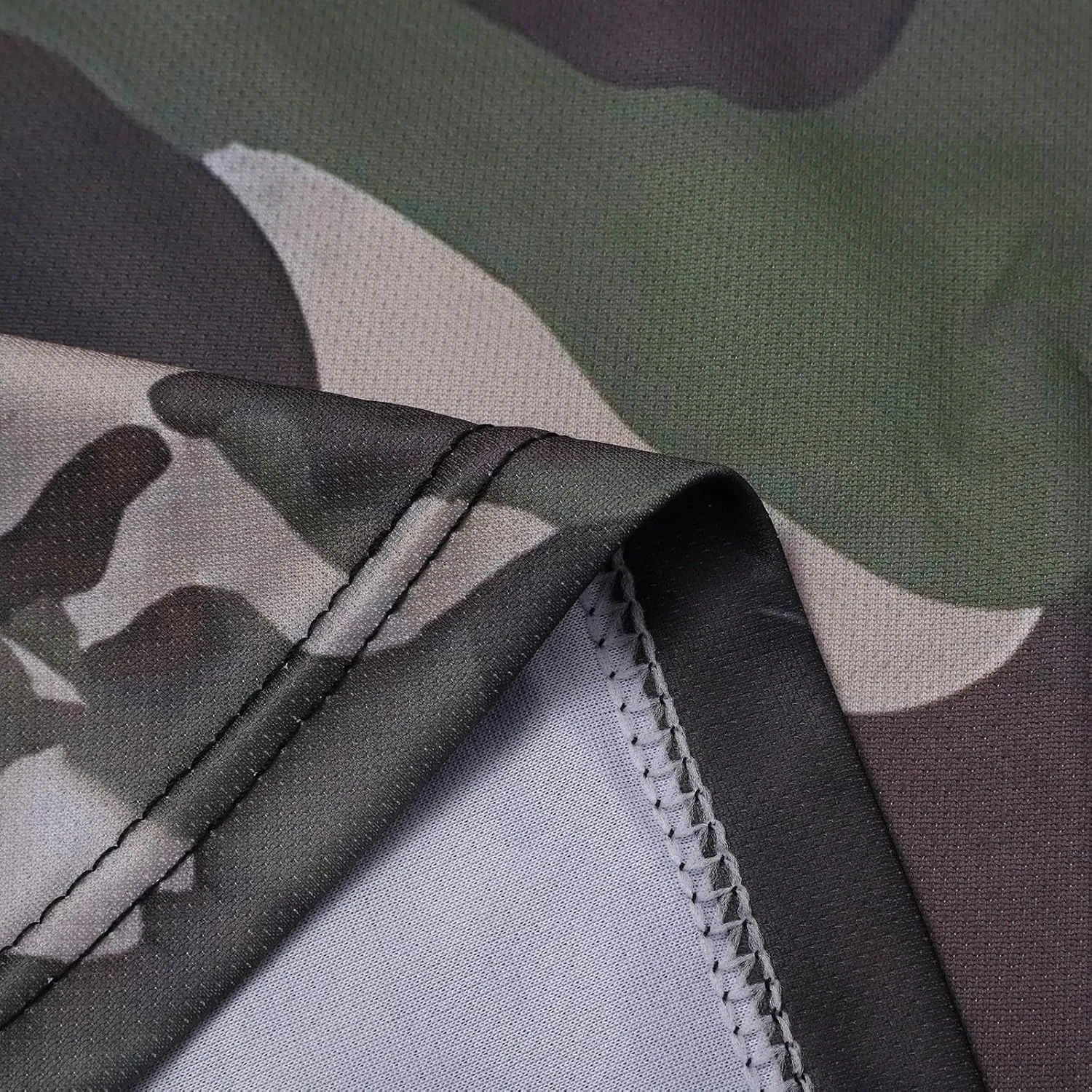 Men's Camo T Shirts Casual Long Sleeve Crew Neck Compression Shirt Outdoor Hunting T-Shirt Gym Athletic Running Tops