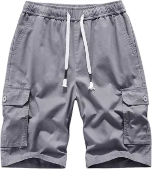 Men's Cargo Gym Shorts Athletic Utility Tactical Hiking Shorts Breathable Outdoor Work Shorts With Multi Pockets