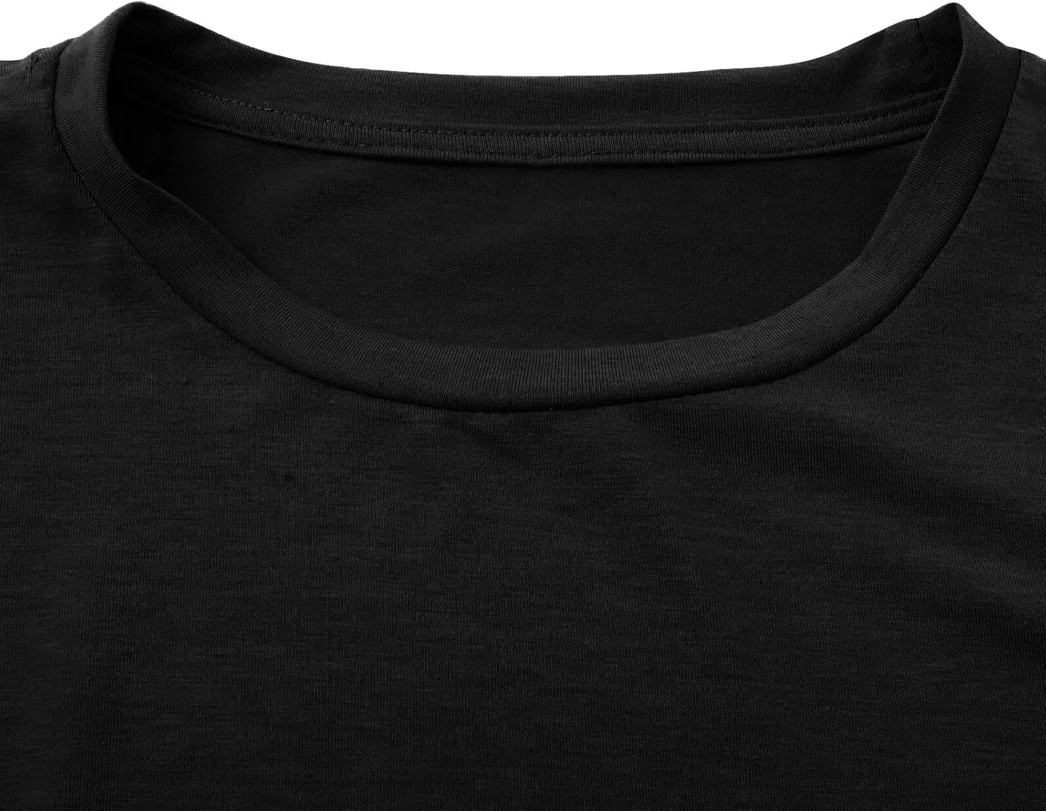 Men's Casual T-Shirts 3/4 Sleeve Crew Neck Athletic Gym Tees Stretch Slim Solid Baggy Sport Fitness Workout Shirts