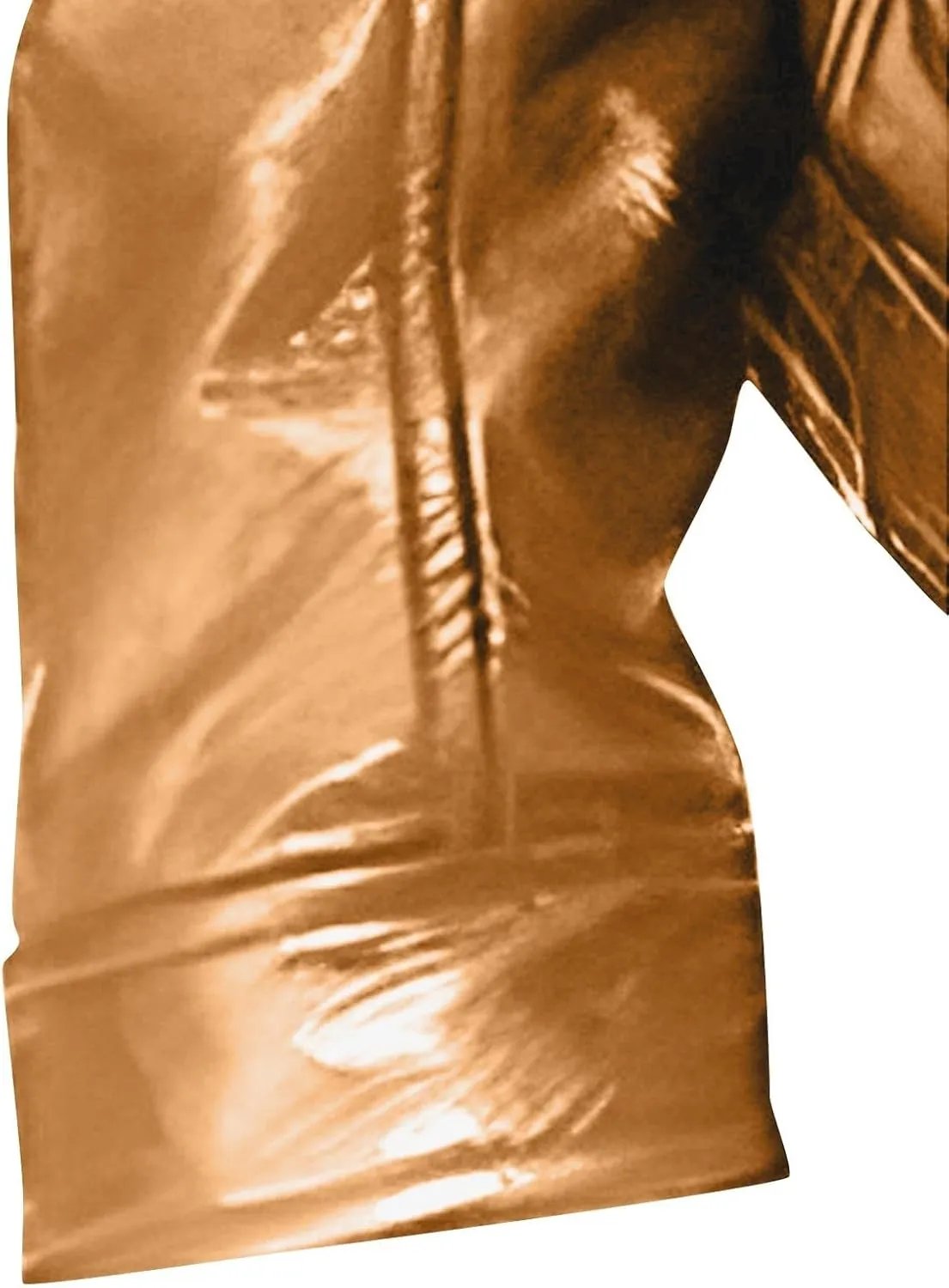 Men's Classic Black Moto Leather Jacket with Zipper Front Solid Color Long Sleeved Casual Leather Motorcycle Jackets