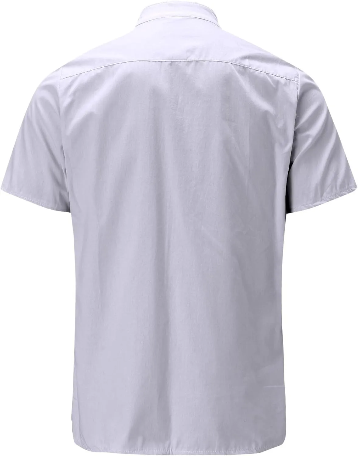 Men's Cotton Linen Tee Casual Short Sleeve V Neck Henley Shirt Quick Dry Breathable Wrinkle Summer Beach Hippie Shirts