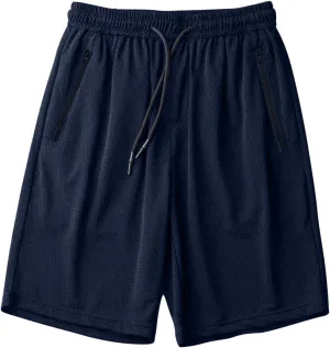 Men's Gym Shorts Breathable Mesh Quick Dry Athletic Basketball Shorts Lightweight Running Shorts with Drawstring