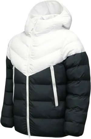 Men's Hooded Puffer Jackets Winter Warm Down Coats Trendy Color Block Outdoor Puffy Jacket Outerwear with Pockets