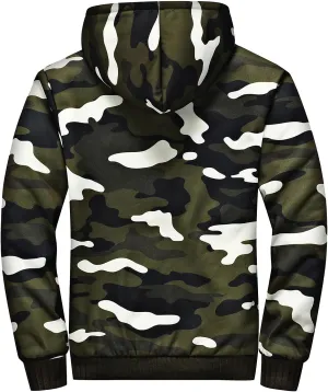 Mens Jacket Winter Heavyweight Workout Zip Long Sleeve Sherpa Lined Warm Hoodie Jackets Sweatshirt Coats Sports,S-5XL