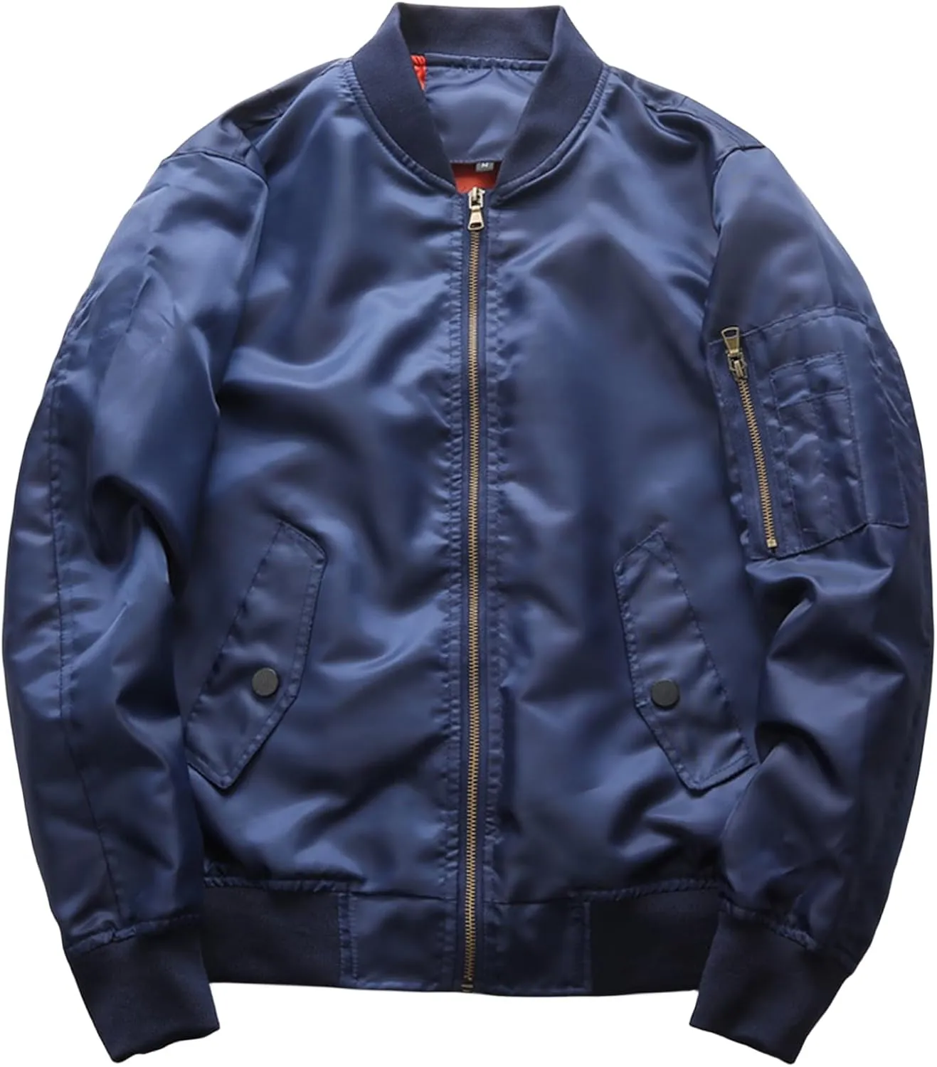 Mens Lightweight Bomber Jacket Flight Jacket Casual Softshell Varsity Jacket Reversible Bomber Flight Jacket