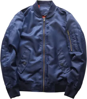 Mens Lightweight Bomber Jacket Flight Jacket Casual Softshell Varsity Jacket Reversible Bomber Flight Jacket
