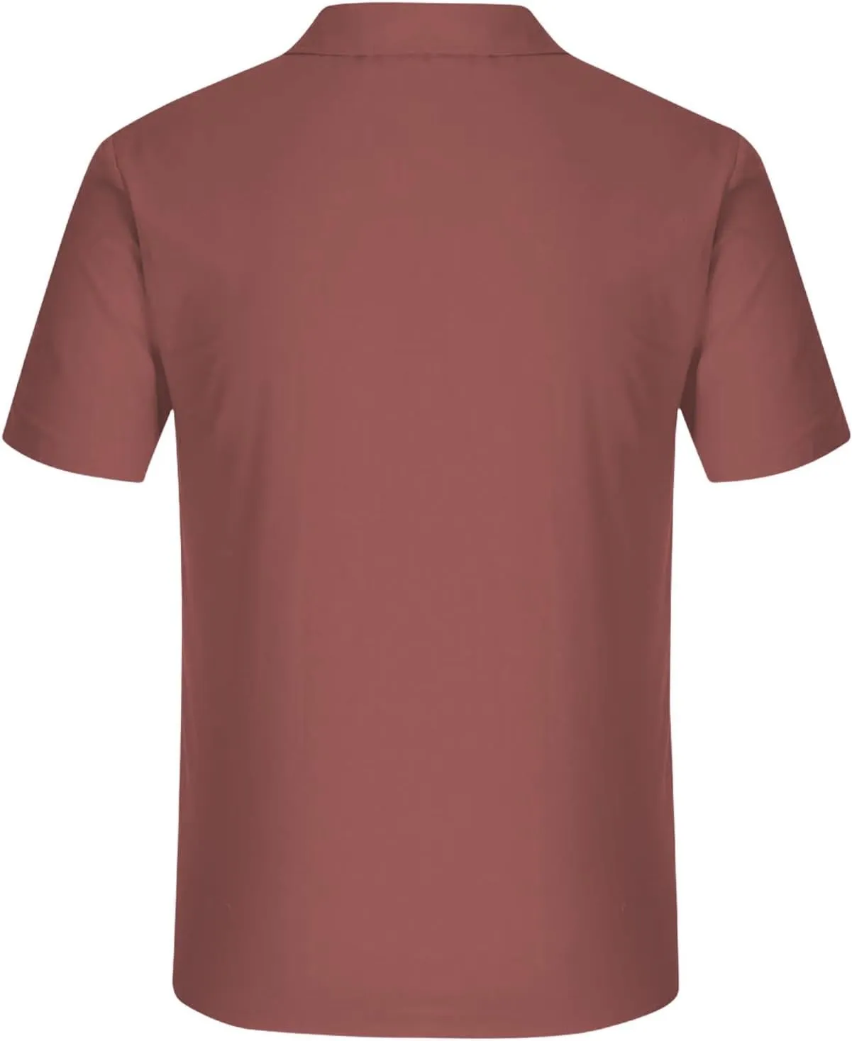 Men's Linen Shirts Casual Short Sleeve Button Down Cotton Shirt Lightweight Casual Summer Collared T-Shirt with Pocket