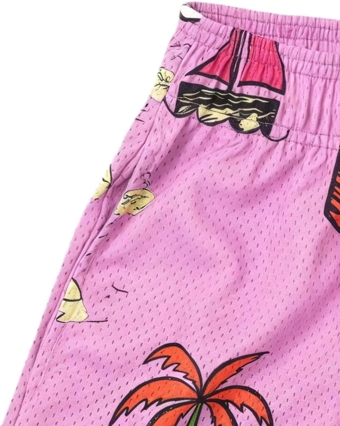 Men's Mesh Graphic Basketball Shorts Streetwear Gym Shorts Summer Cool Casual Running Workout Shorts with Pockets