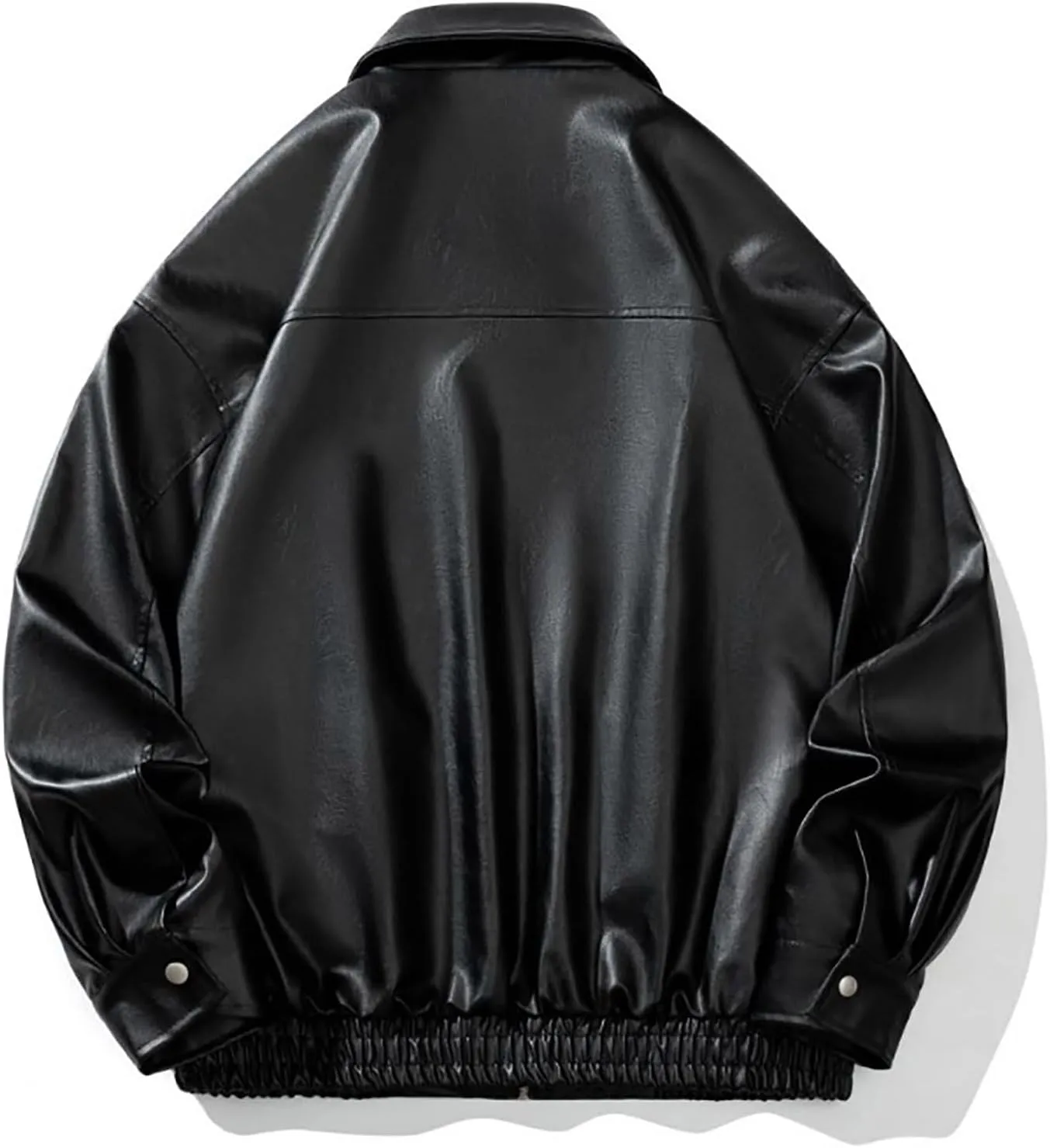 Mens Motorcycle Jacket Windbreaker Zipper Up Solid Lapel Collar Oversize Fashion Coat Spring Fall 2024 Shell Jackets
