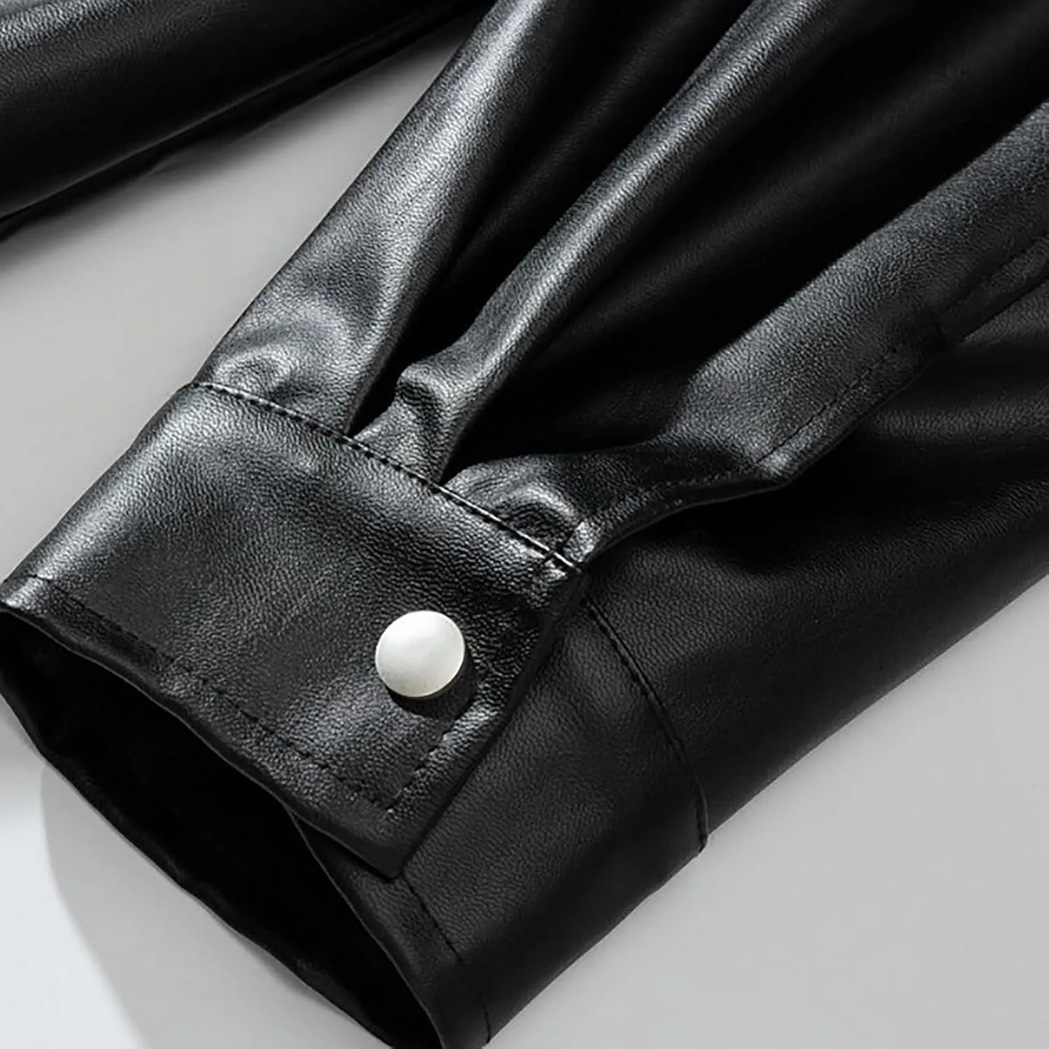 Mens Motorcycle Jacket Windbreaker Zipper Up Solid Lapel Collar Oversize Fashion Coat Spring Fall 2024 Shell Jackets