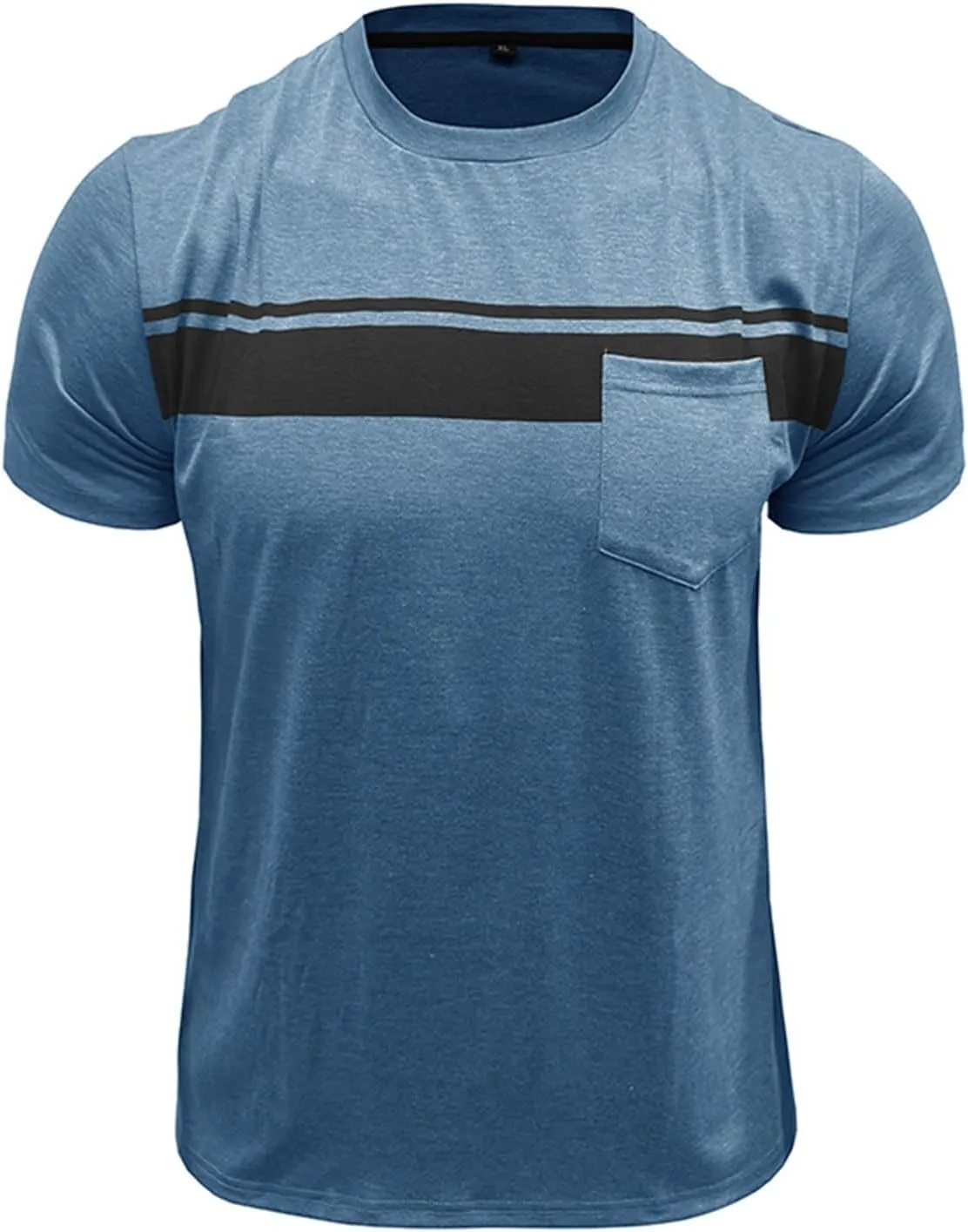 Mens Polo Shirts Quick Dry Short Sleeve Athletic Striped Golf T Shirt Performance Moisture Wicking Casual Collared Tee
